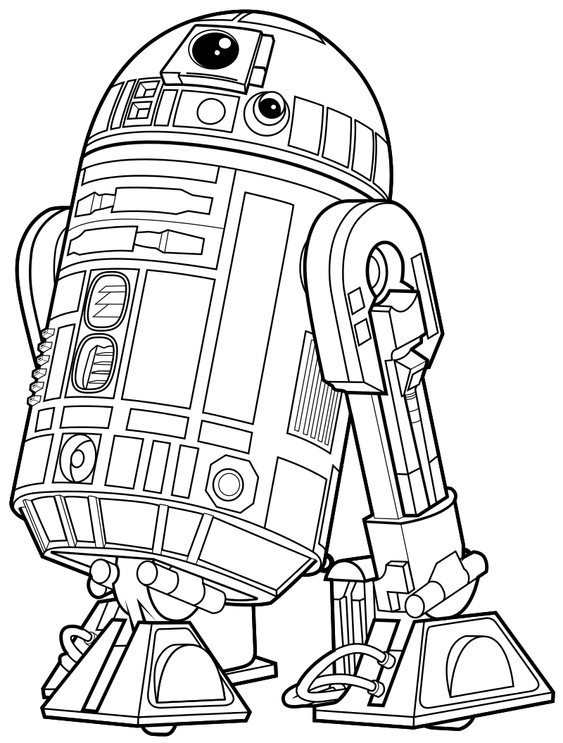 Раскраска - Звёздные войны: Пробуждение силы - Астродроид R2-D2