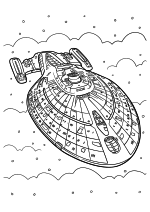 Раскраска - Звёздный путь - Космический корабль USS Voyager