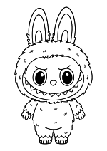 Раскраска - Лабубу - Простой Лабубу