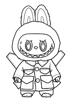 Раскраска - Лабубу - Кукла Лабубу "Крылья фантазии"