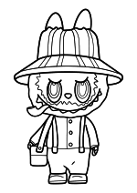 Раскраска - Лабубу - Лабубу Винсента Ван Гога