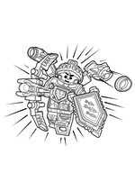 Раскраска - LEGO Нексо Найтс - LEGO Nexo Knights Абсолютная сила Аарона