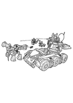 Раскраска - LEGO Нексо Найтс - LEGO Nexo Knights Подвижная башня Акселя