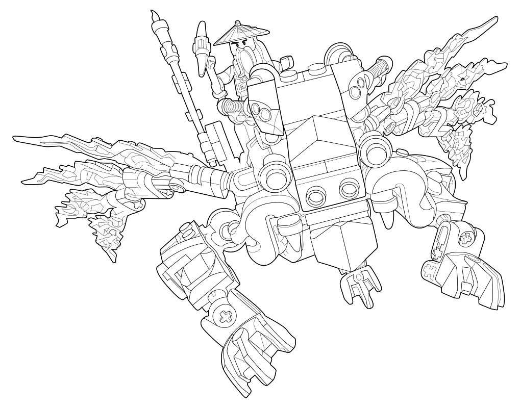 Раскраска Лего Ниндзяго Золотой дракон