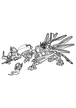 Раскраска - LEGO Ниндзяго. Мастера Кружитцу - Титановый дракон