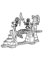 Раскраска - LEGO Ниндзяго. Мастера Кружитцу - Сражение над лавой