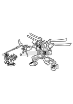 Раскраска - LEGO Ниндзяго. Мастера Кружитцу - Летающий робот Джея
