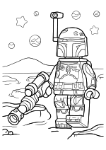 Раскраска - LEGO Звездные войны - Боба Фетт Раскраска - LEGO Звездные войны - Боба Фетт