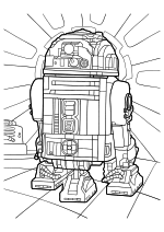 Раскраска - LEGO Звездные войны - Дроид-астромеханик R2-D2 Раскраска - LEGO Звездные войны - Дроид-астромеханик R2-D2