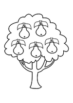 Раскраска - Малышам - Грушевое дерево