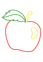 Раскраска - Малышам - Спелое яблоко