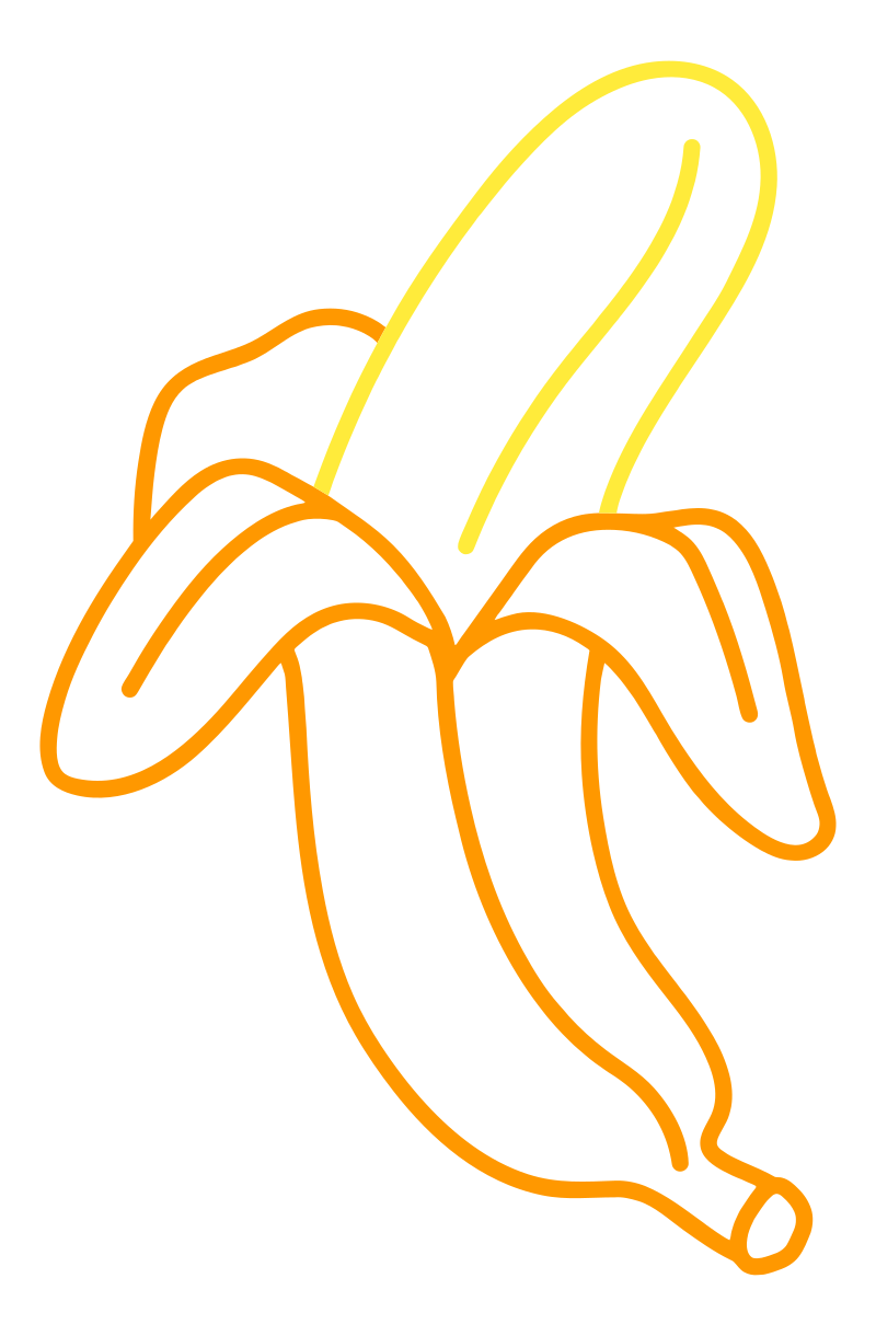 Раскраска - Малышам - Банан