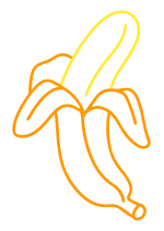Раскраска - Малышам - Банан