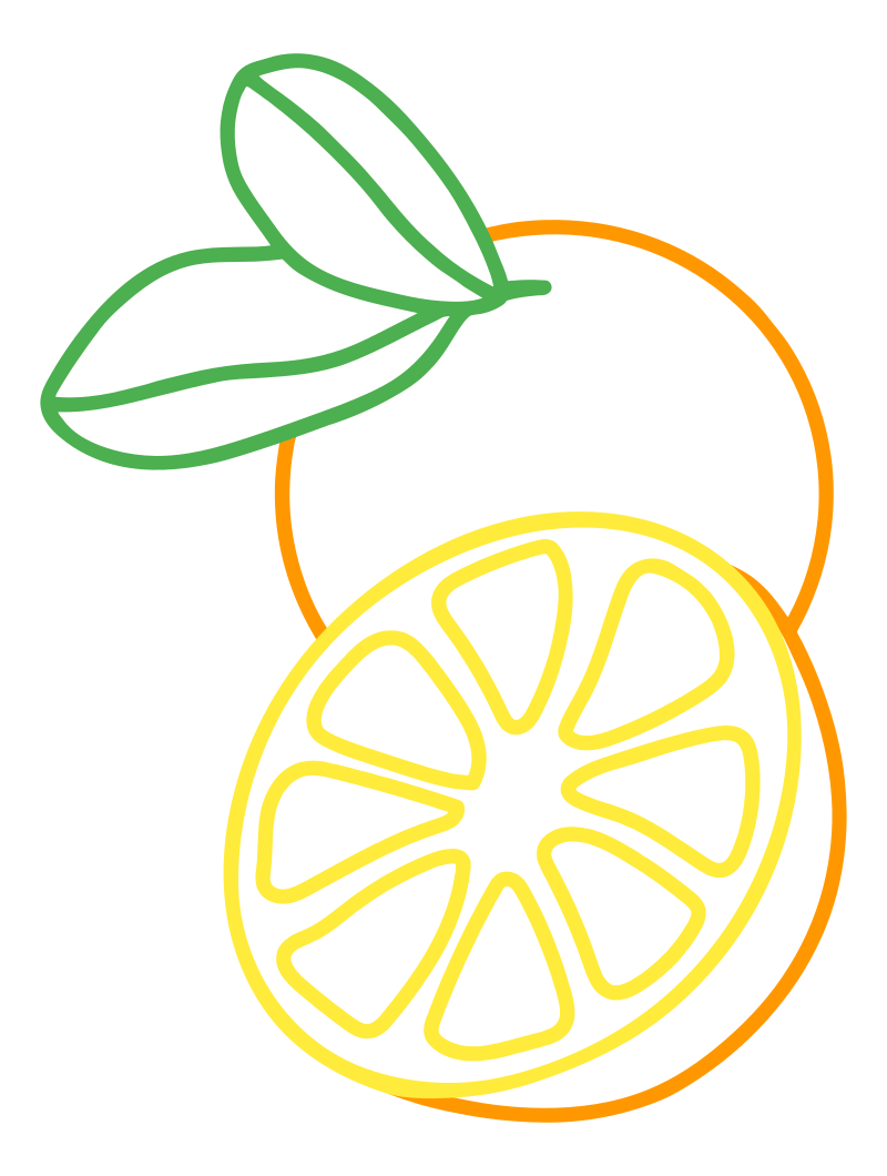 Раскраска - Малышам - Апельсин