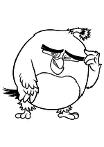 Раскраска - Angry Birds в кино - Смущённый Бомб