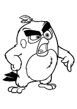 Раскраска - Angry Birds в кино - Ред ругается