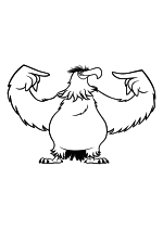 Раскраска - Angry Birds в кино - Могучий орёл Итан