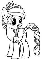 Раскраска - Мой маленький пони: Дружба – это чудо - Эпплджек с собранной гривой