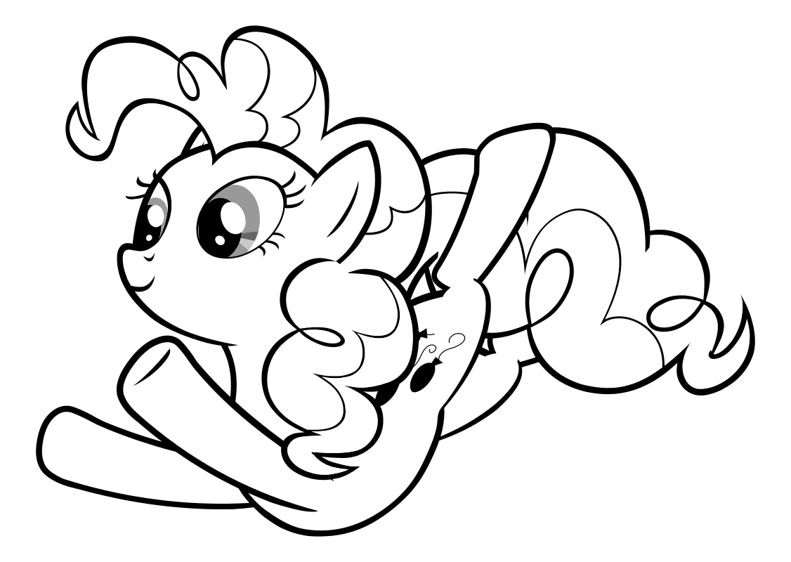 Раскраска - Мой маленький пони: Дружба – это чудо - Пинки Пай в прыжке
