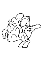 Раскраска - Мой маленький пони: Дружба – это чудо - Пинки Пай стоит на передних ногах