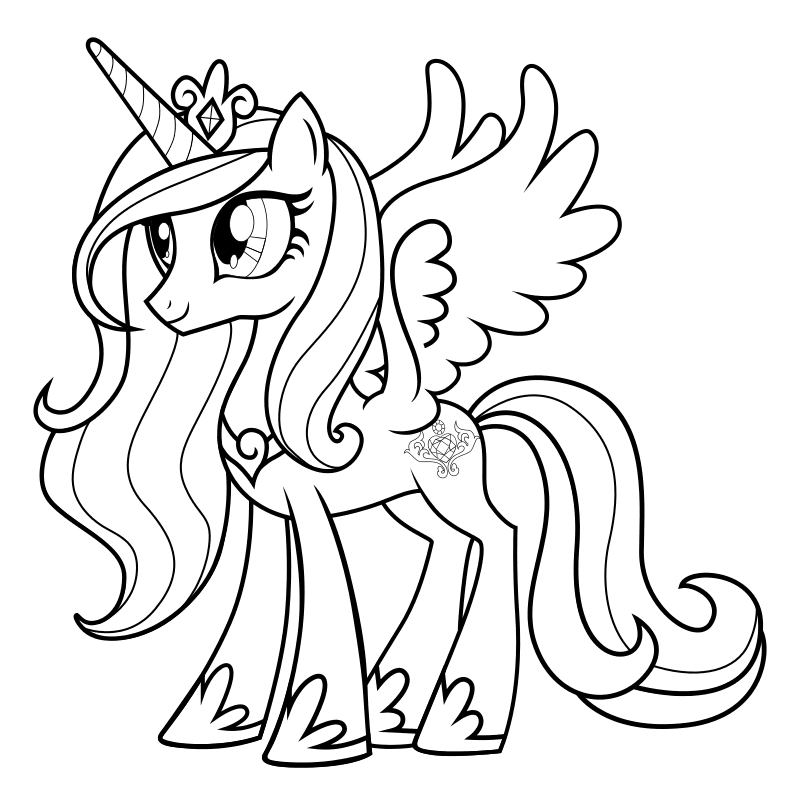 Раскраска - Мой маленький пони: Дружба – это чудо - Принцесса Каденс