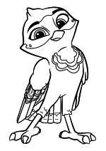 Раскраска - Духи-рейнджеры - Дух Красный Ястреб