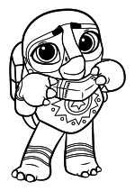 Раскраска - Духи-рейнджеры - Дух Черепаха