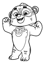 Раскраска - Духи-рейнджеры - Коди в образе медведя-духа