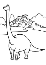Раскраска - Хороший динозавр - Апатозавр Ида мама Арло