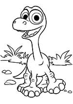 Раскраска - Хороший динозавр - Арло сын Иды и Генри