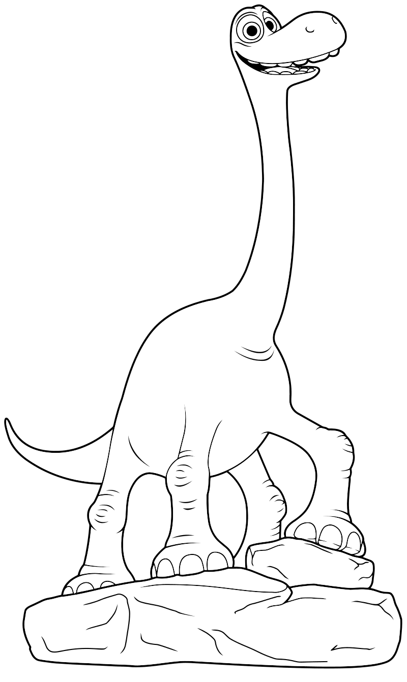 Раскраска - Хороший динозавр - Арло