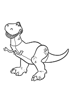 Раскраска - История игрушек - Тираннозавр Рекс