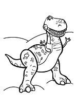 Раскраска - История игрушек 4 - Тираннозавр Рекс