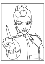 Раскраска - Кейпоп-охотницы на демонов - Руми из K-Pop Охотники на демонов