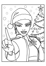 Раскраска - Кейпоп-охотницы на демонов - Руми на рождество