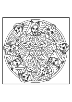 Раскраска - Кейпоп-охотницы на демонов - Мандала Хантрикс