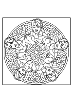 Раскраска - Кейпоп-охотницы на демонов - Мандала Джину