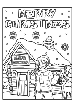 Раскраска - Кейпоп-охотницы на демонов - Рождество Зои на Северном полюсе