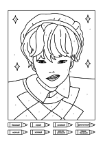 Раскраска - Кейпоп-охотницы на демонов - Бэйби Саджа раскраска по номерам