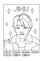 Раскраска - Кейпоп-охотницы на демонов - Джину раскраска по номерам