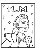 Раскраска - Кейпоп-охотницы на демонов - Руми поёт