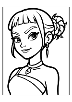 Раскраска - Кейпоп-охотницы на демонов - Простая Зои