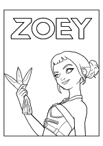 Раскраска - Кейпоп-охотницы на демонов - Зои с Шин-калем