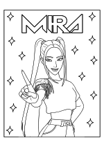 Раскраска - Кейпоп-охотницы на демонов - Мира выступает
