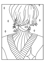 Раскраска - Кейпоп-охотницы на демонов - Мистери Саджа Бойз