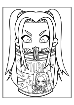 Раскраска - Кейпоп-охотницы на демонов - Лапша быстрого приготовления Мира