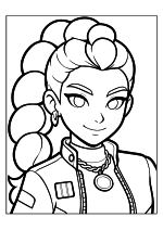 Раскраска - Кейпоп-охотницы на демонов - Простой Руми