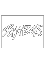 Раскраска - Кейпоп-охотницы на демонов - Логотип Saja Boys