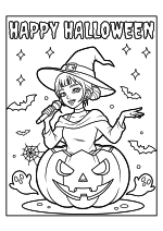 Раскраска - Кейпоп-охотницы на демонов - Зои Хэллоуин