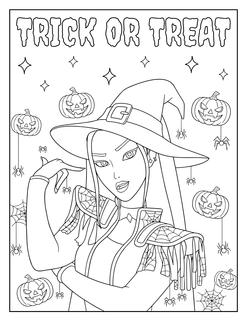 Раскраска - Кейпоп-охотницы на демонов - Мира Хэллоуин